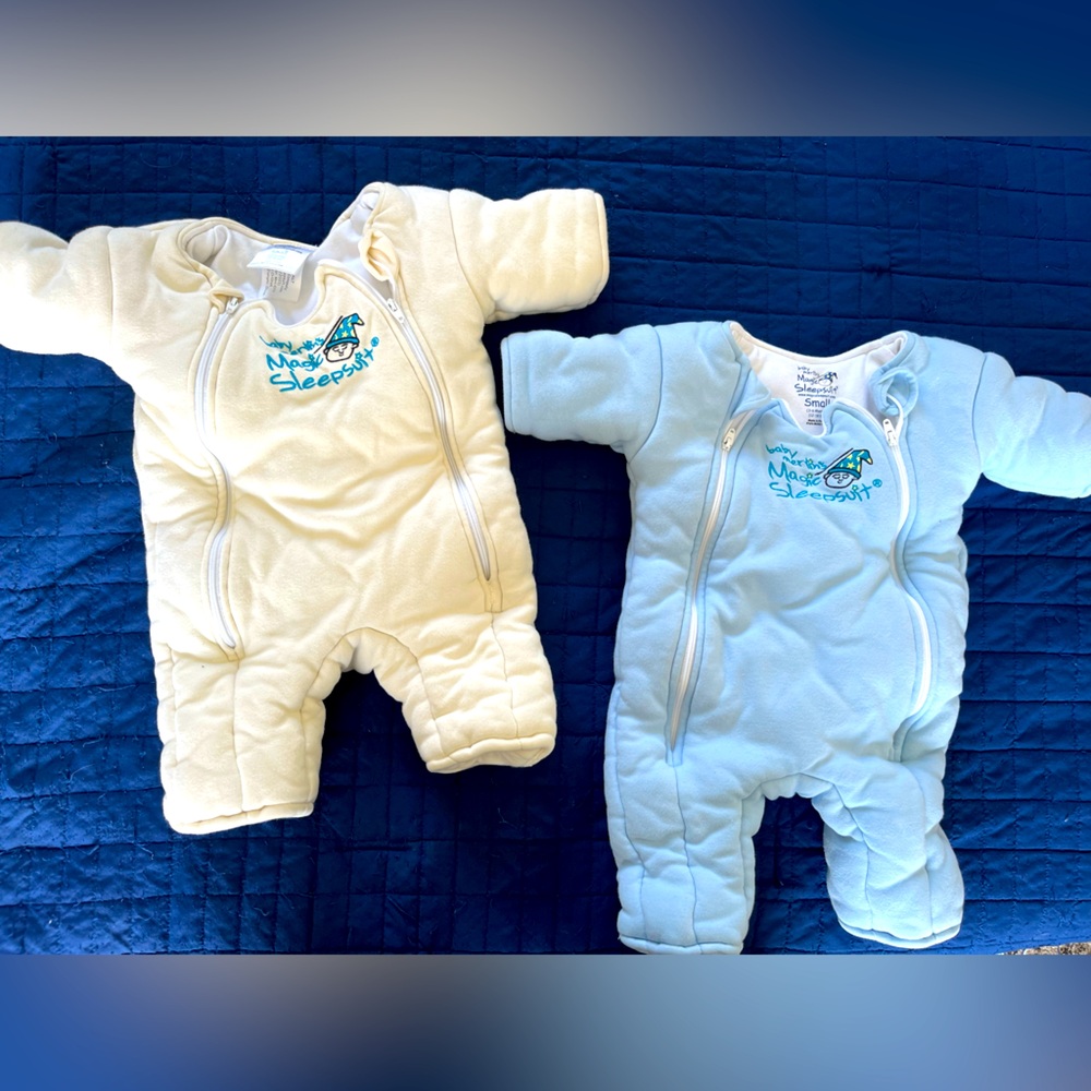 Set of Two Baby Merlin Magic Sleep Suits
